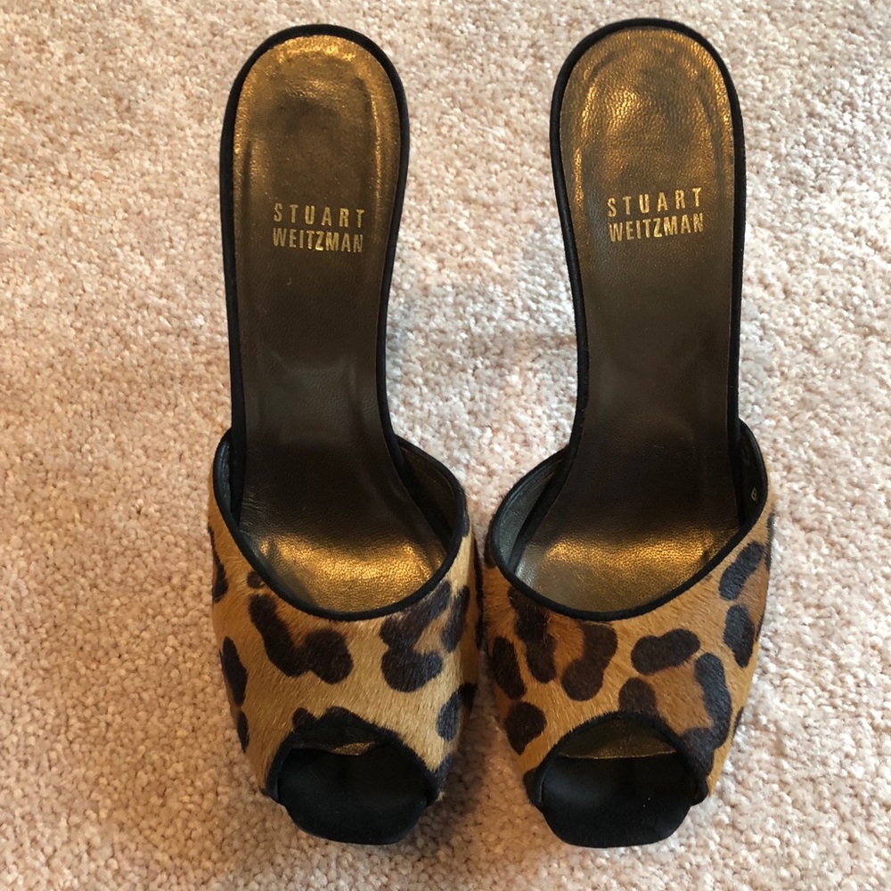 Stuart Weitzman Leopard heeled sandals